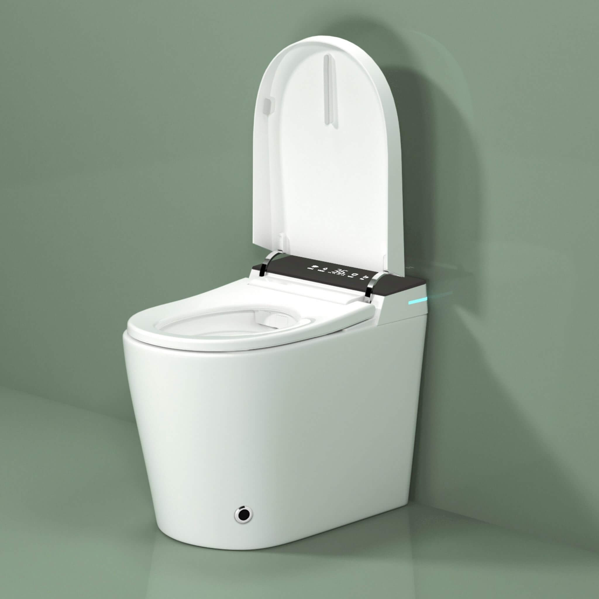 Nuvia Modern Compact Smart Tankless Toilet With Bidet, Auto Open, Auto Flush, Heated Seat And Air Dryer (SAK51990) – SAKSBY W