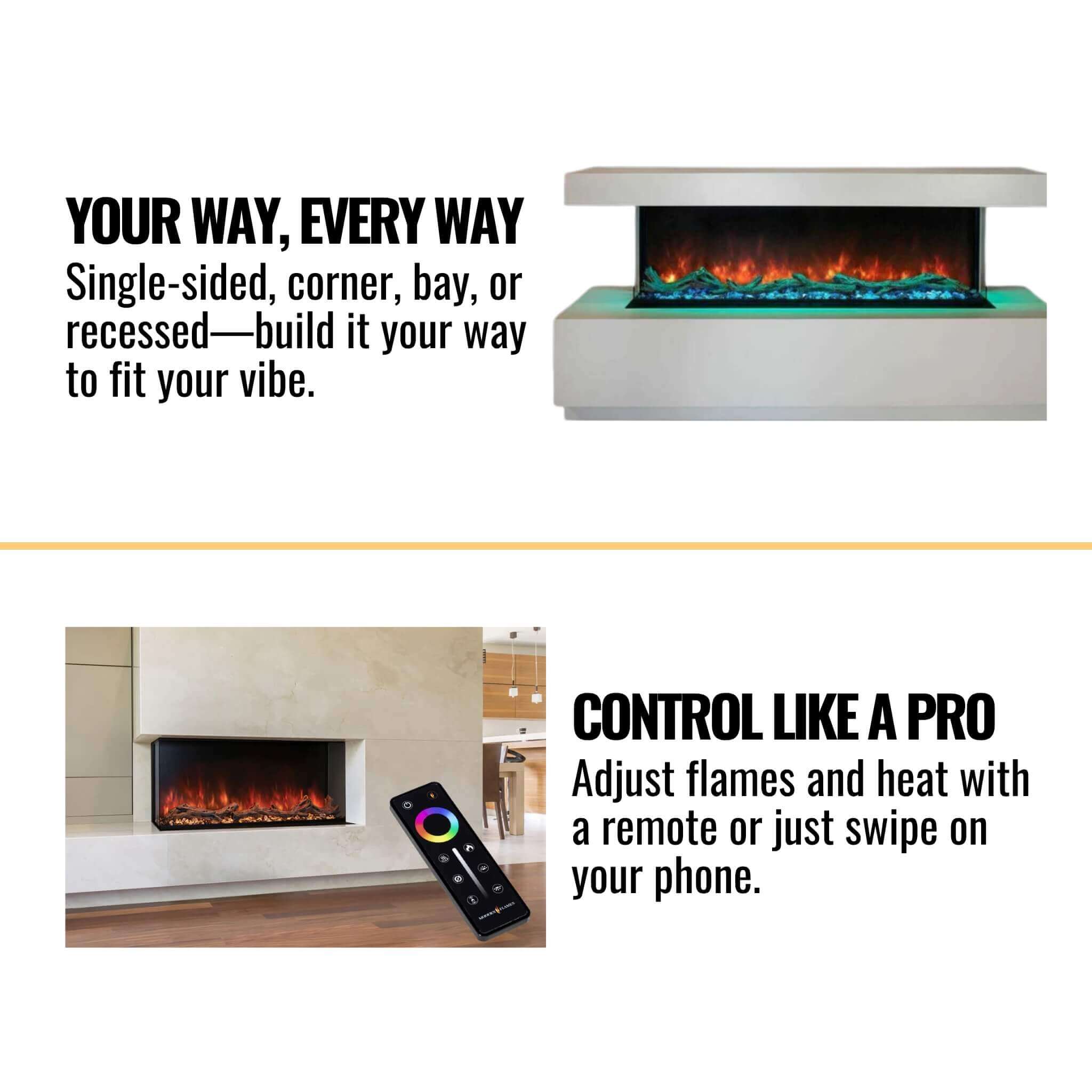 Modern Flames Landscape Pro Multi 44-Inch Linear Multi-Sided Built-In Electric Fireplace [LPM-4416V2] (SAK96355) – SAKSBY WHO