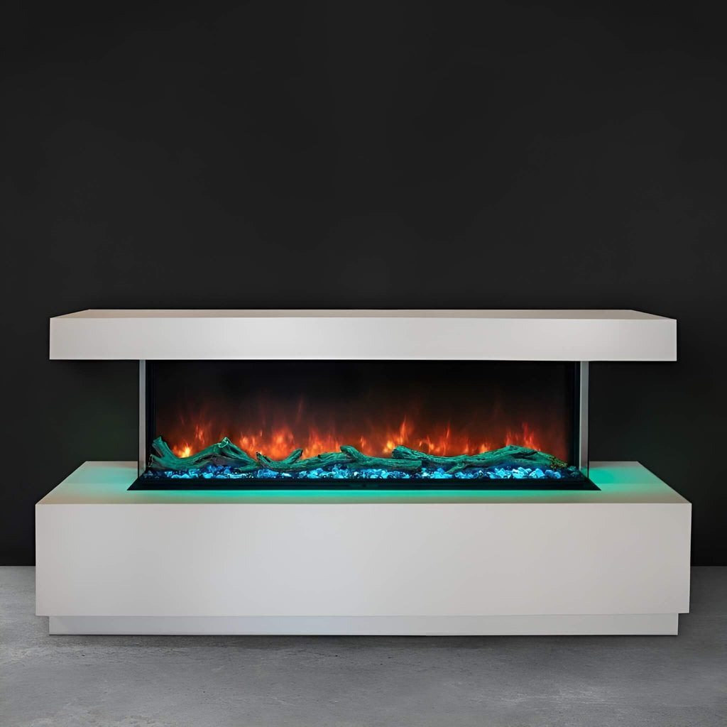Modern Flames Landscape Pro Multi 56-Inch Linear Multi-Sided Electric Fireplace With Hybrid Flame Technology [LPM-5616V2] (SA