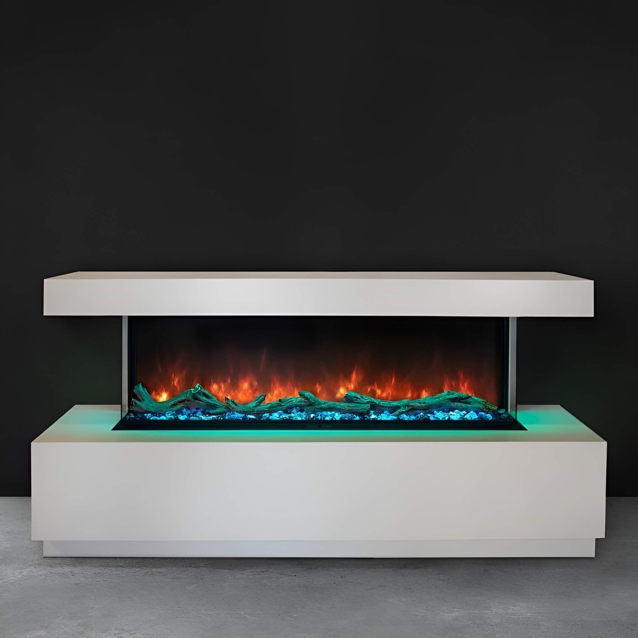Modern Flames Landscape Pro Multi 56-Inch Linear Multi-Sided Electric Fireplace With Hybrid Flame Technology [LPM-5616V2] (SA