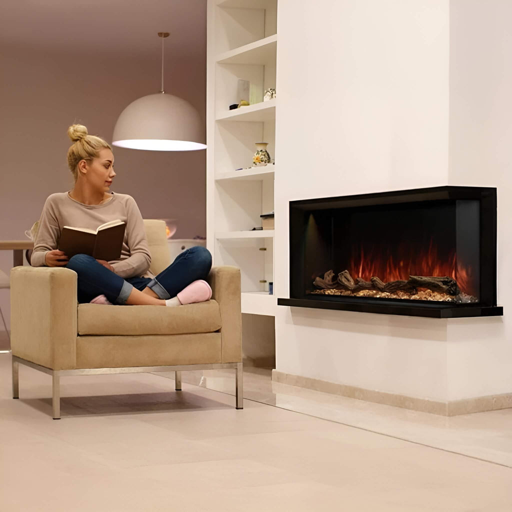 Modern Flames Landscape Pro Multi 56-Inch Linear Multi-Sided Electric Fireplace With Hybrid Flame Technology [LPM-5616V2] (SA