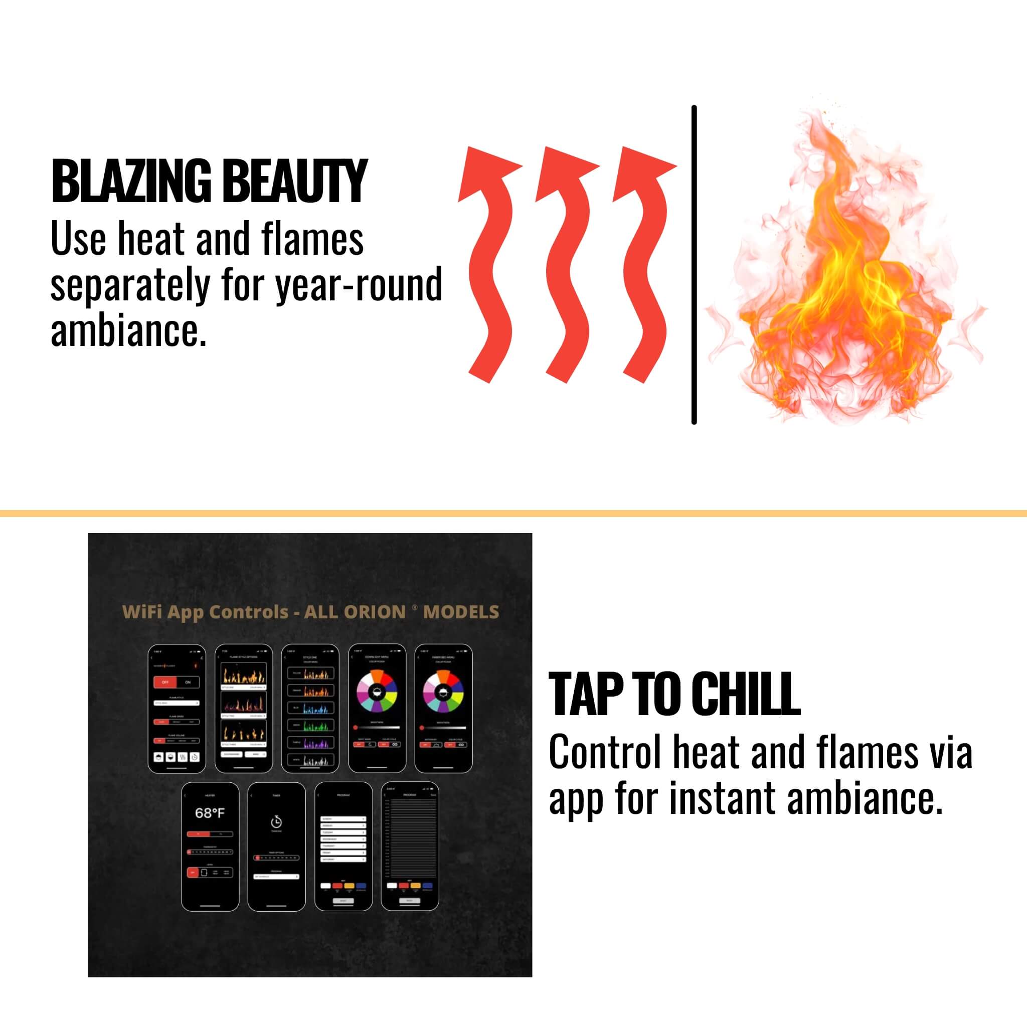 Modern Flames Orion Multi 100-Inch Heliovision Multi-Sided Electric Fireplace [OR100-MULTI] (SAK38017) – SAKSBY WHOLESALE, vi
