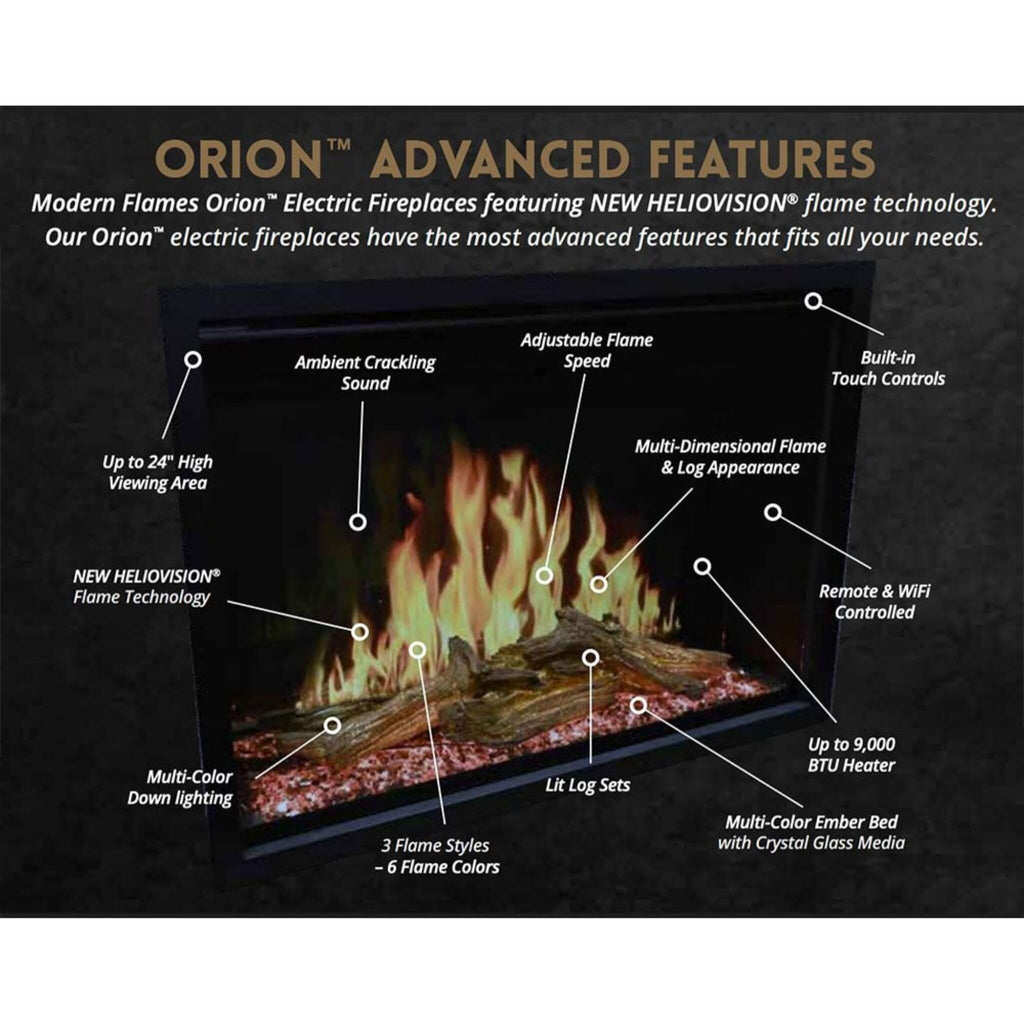 Modern Flames Orion Traditional 30-Inch Heliovision Electric Fireplace [OR30-TRAD] (SAK53719) – SAKSBY WHOLESALE, view 7