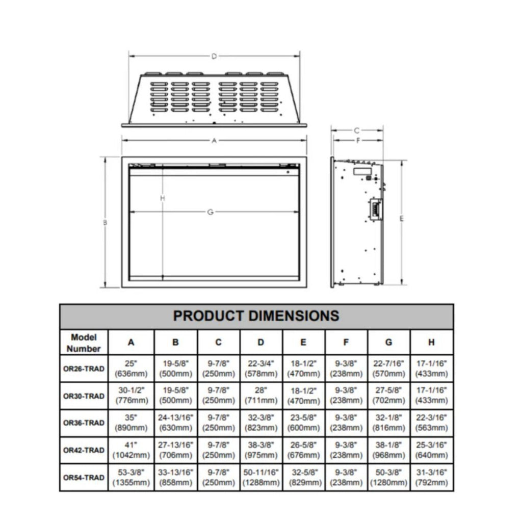 Modern Flames Orion Traditional 54-Inch Heliovision Electric Fireplace [OR54-TRAD] (SAK74620) – SAKSBY WHOLESALE, view 8