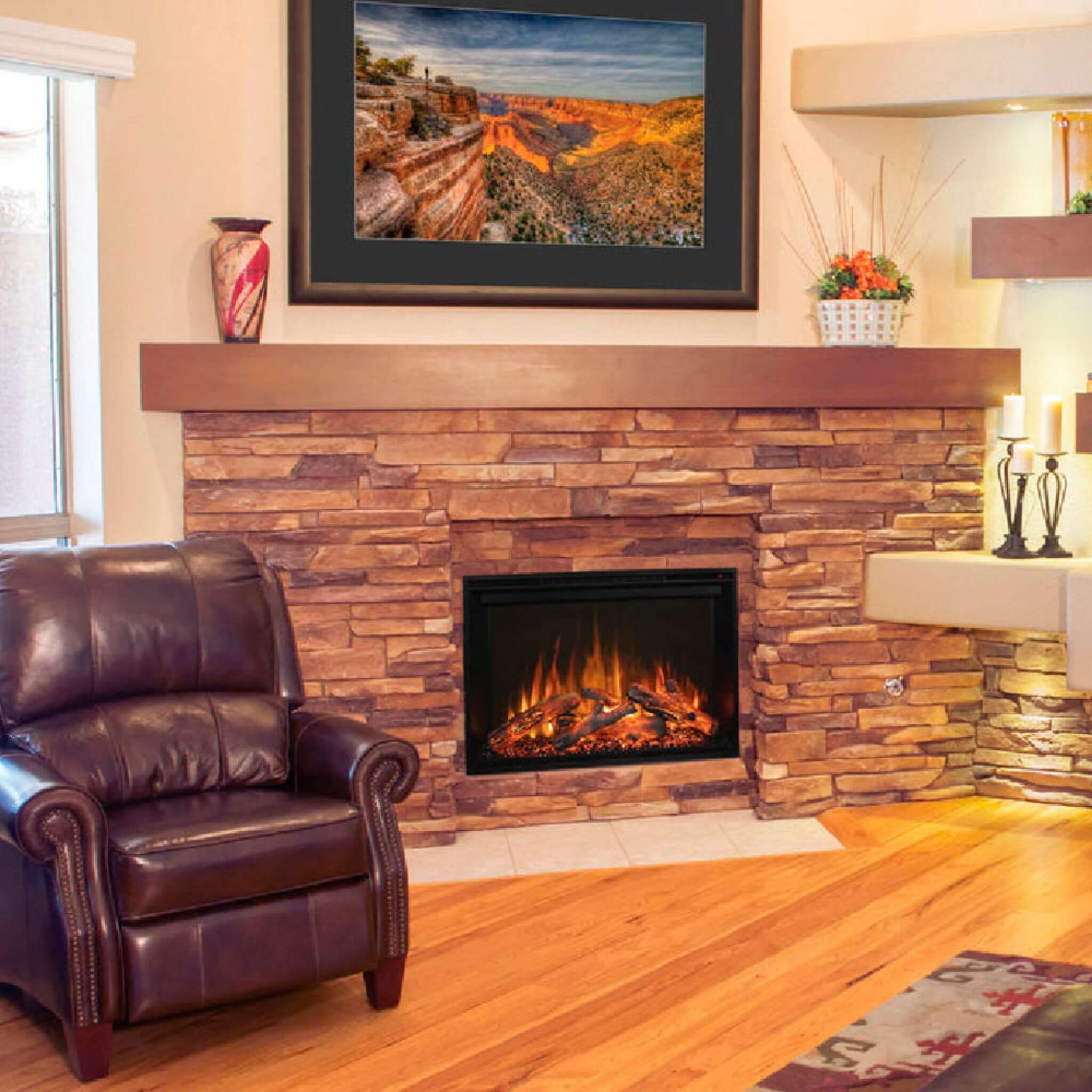 Modern Flames Redstone 36-Inch Built-In Traditional Electric Fireplace [RS-3626] (SAK36514) – SAKSBY WHOLESALE, view 3