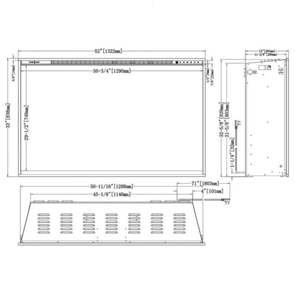 Modern Flames Redstone 54-Inch Built-In Traditional Electric Fireplace [RS-5435] (SAK48153) – SAKSBY WHOLESALE, view 6