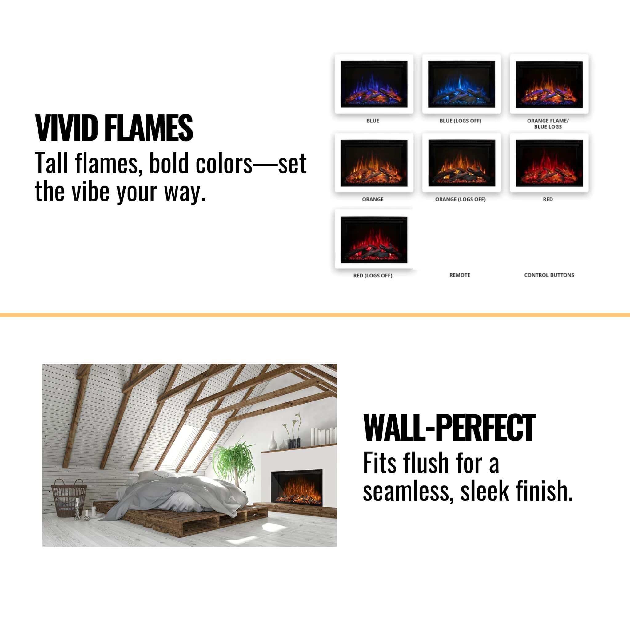 Modern Flames Redstone 54-Inch Built-In Traditional Electric Fireplace [RS-5435] (SAK48153) – SAKSBY WHOLESALE, view 9