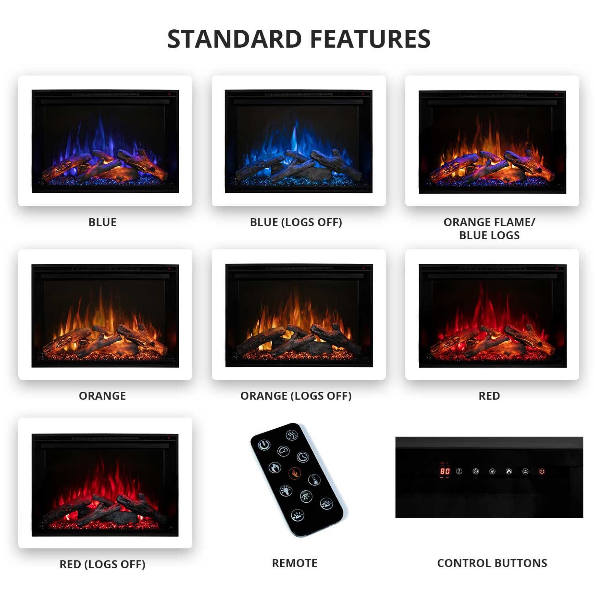 Modern Flames Redstone 54-Inch Built-In Traditional Electric Fireplace [RS-5435] (SAK48153) – SAKSBY WHOLESALE, view 5