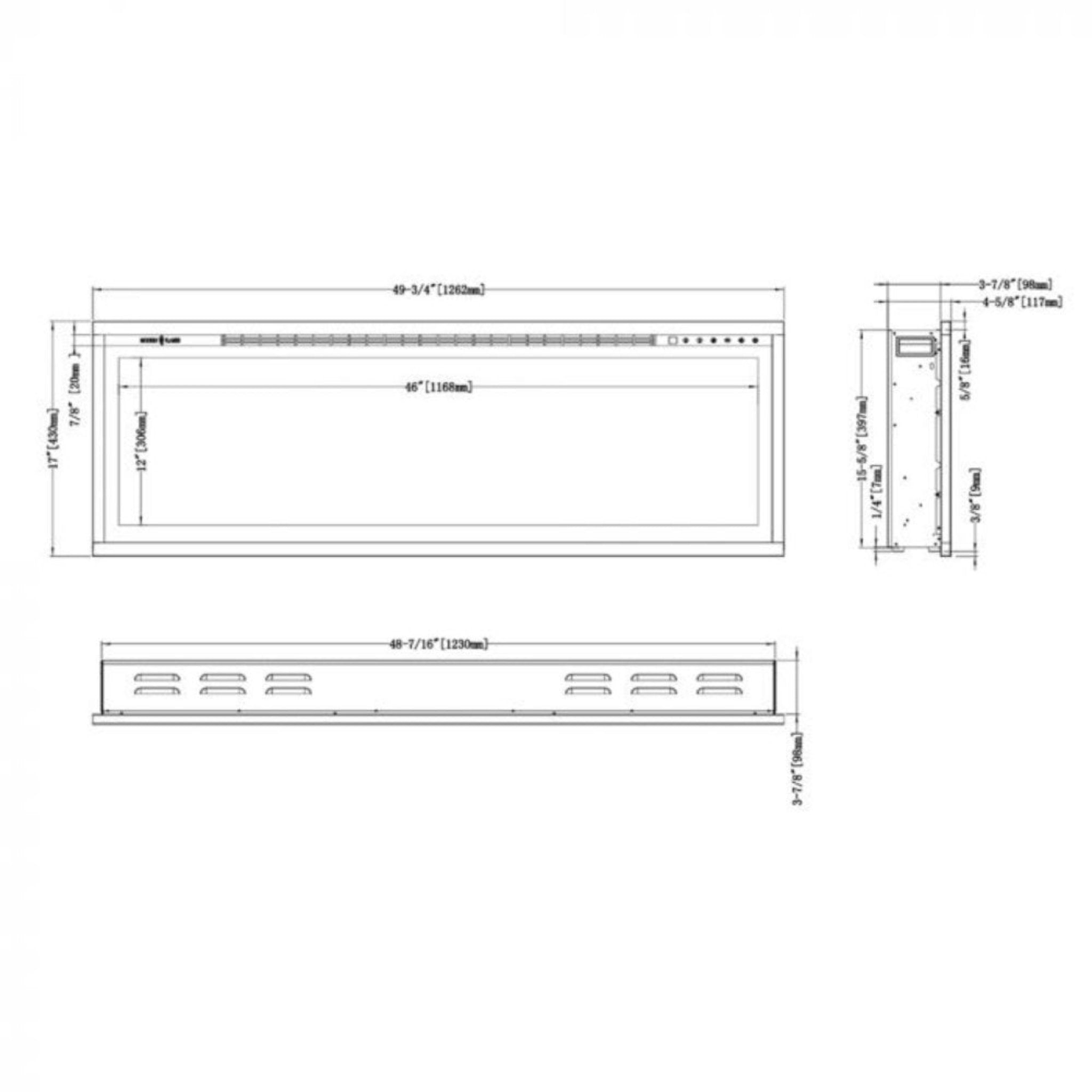 Modern Flames Spectrum Slimline 50-Inch Wall Mount Linear Electric Fireplace [SPS-50B] (SAK69230) – SAKSBY WHOLESALE, view 6