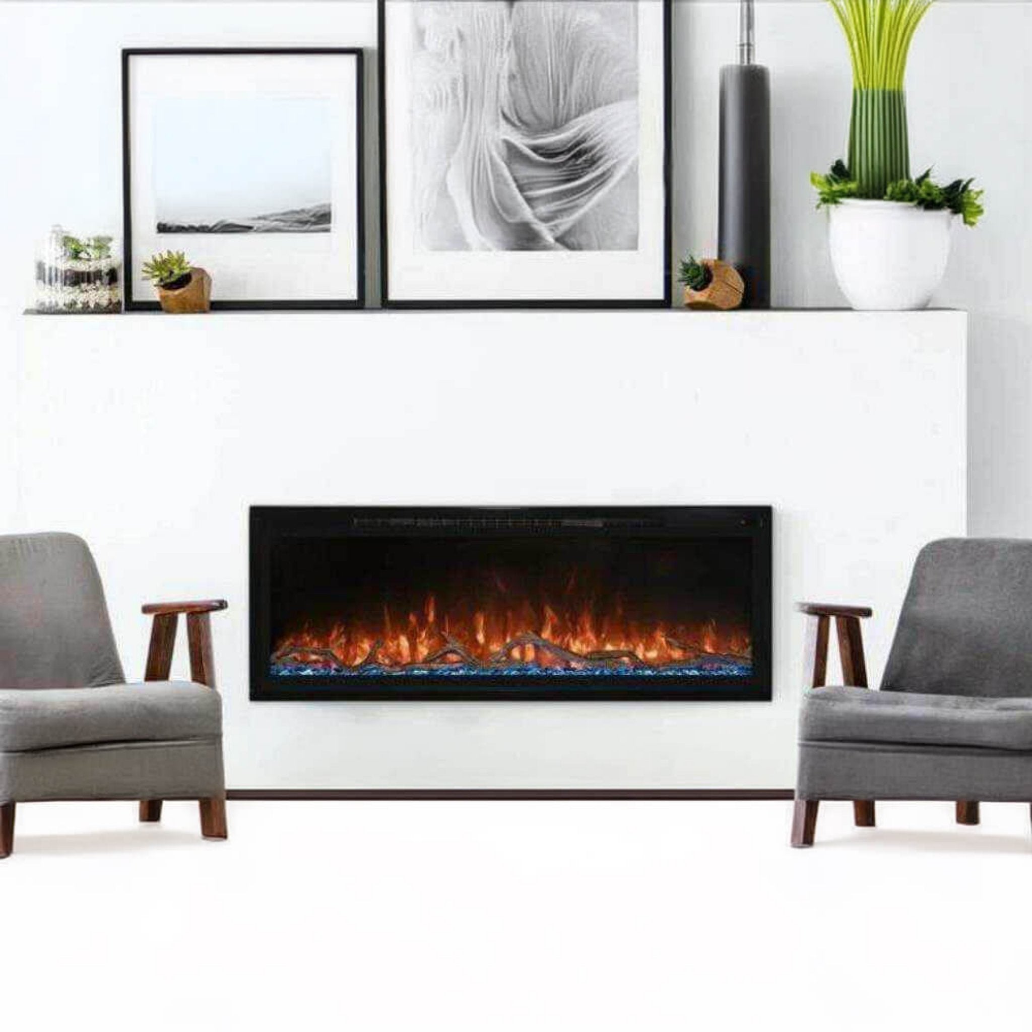 Modern Flames Spectrum Slimline 60-Inch Built-In Linear Electric Fireplace [SPS-60B] (SAK81537) – SAKSBY WHOLESALE, view 8