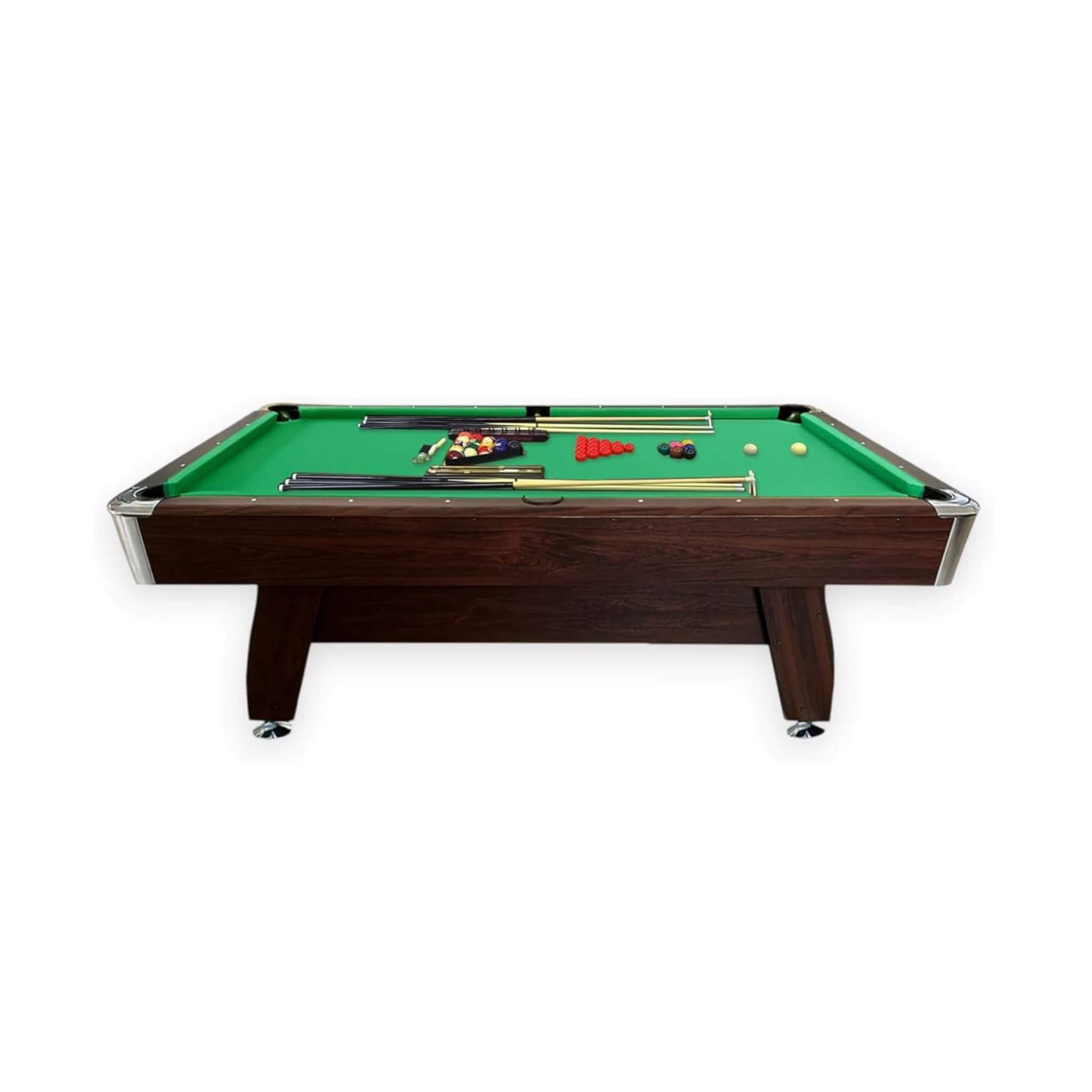 8FT Modern Green Felt Billiard Pool Table With Automatic Ball Return And Accessories Kit (SAK24870) – SAKSBY WHOLESALE, view 