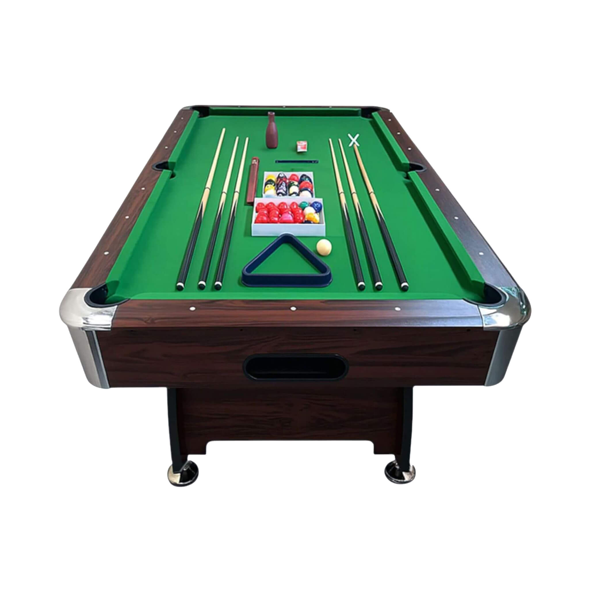 8FT Modern Green Felt Billiard Pool Table With Automatic Ball Return And Accessories Kit (SAK24870) – SAKSBY WHOLESALE, view 