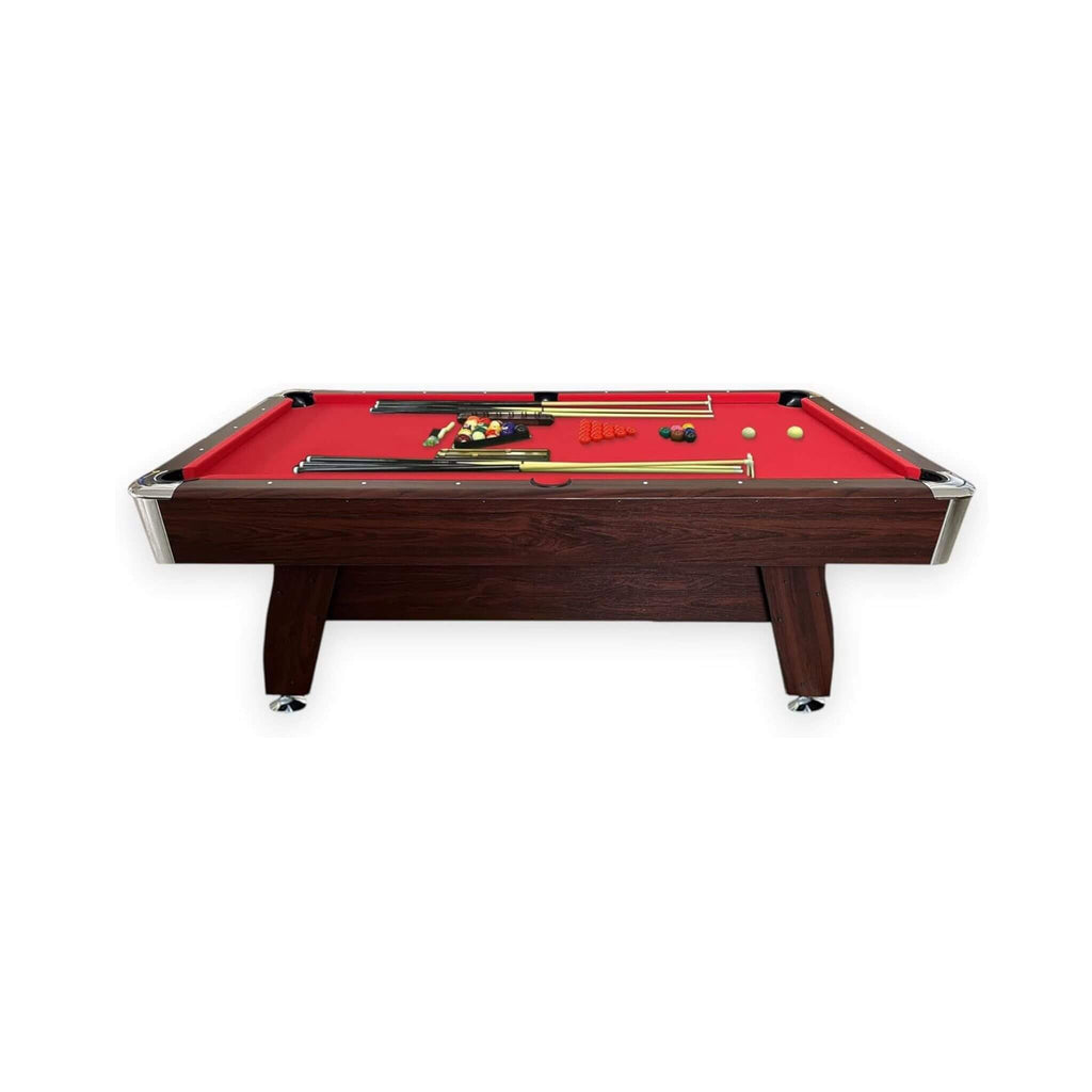 8FT Modern Red Felt Billiard Pool Table With Automatic Ball Return And Accessories Kit (SAK76139) – SAKSBY WHOLESALE, view 4