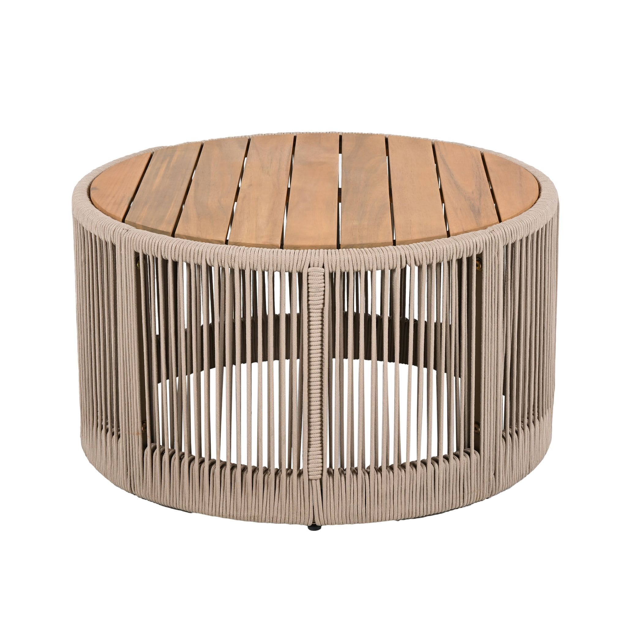 Alora Modern Rustic Coffee Table & Side Table With Woven Rope Design (SAK56739) – SAKSBY WHOLESALE, view 11