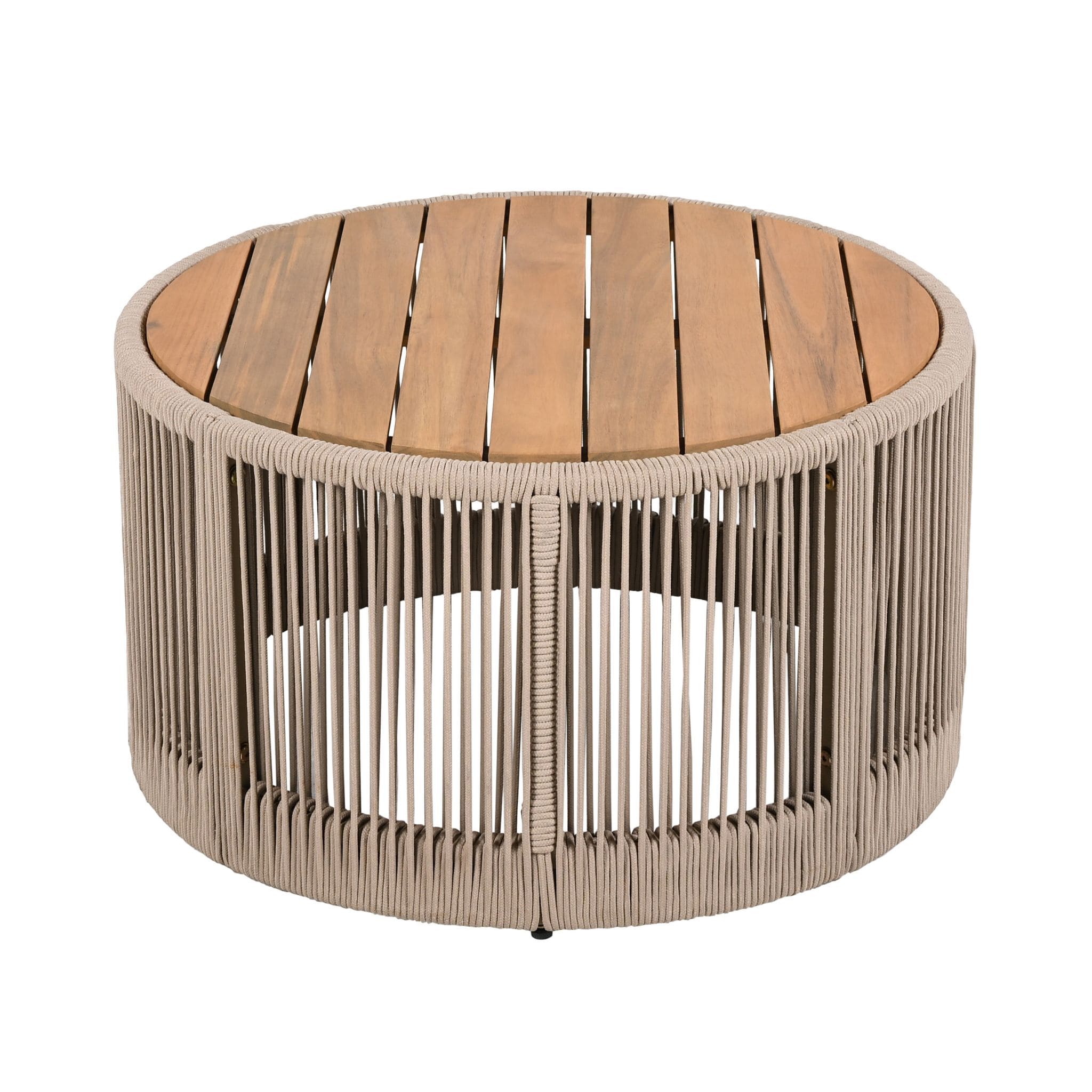 Alora Modern Rustic Coffee Table & Side Table With Woven Rope Design (SAK56739) – SAKSBY WHOLESALE, view 12