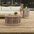 Alora Modern Rustic Coffee Table & Side Table With Woven Rope Design (SAK56739) – SAKSBY WHOLESALE