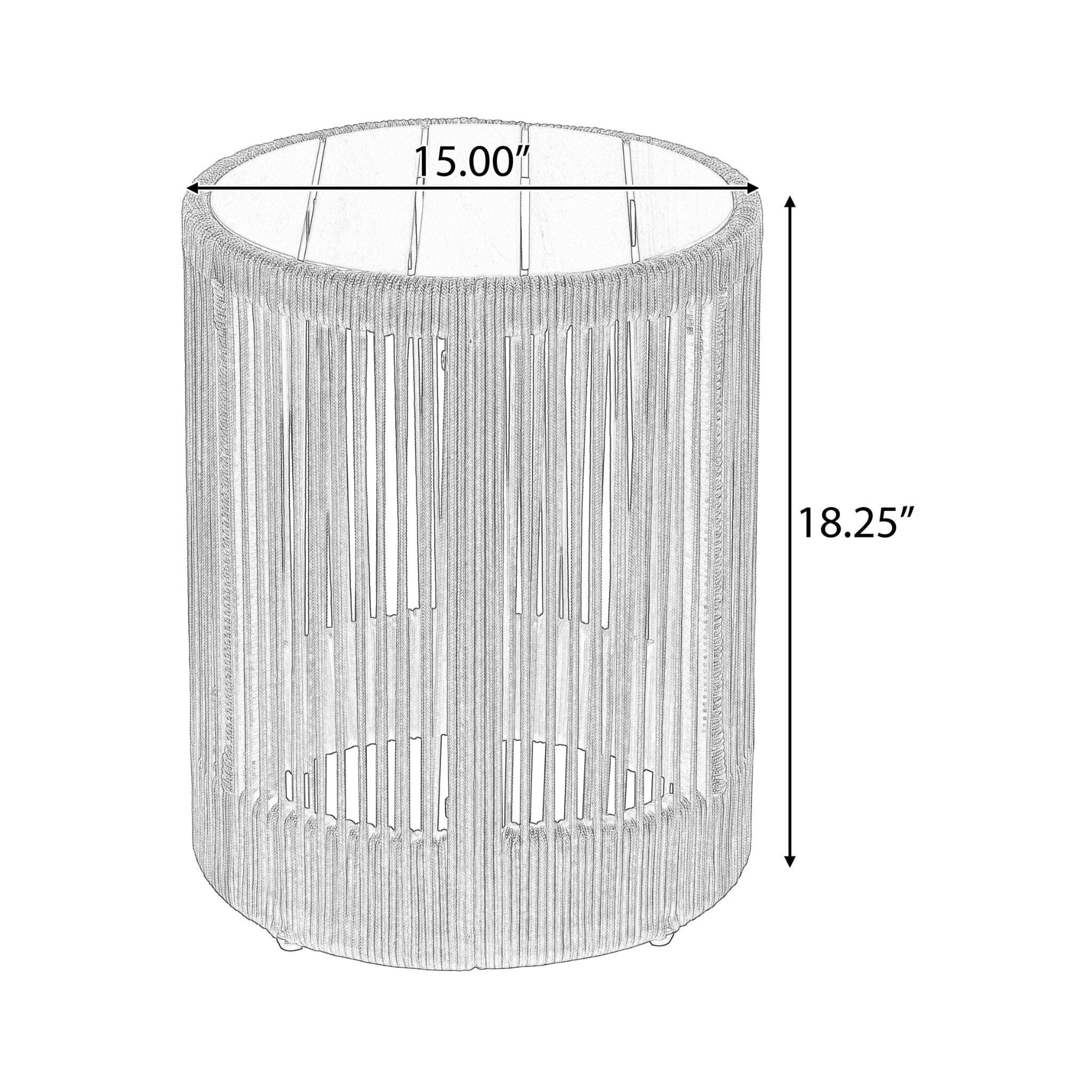 Alora Modern Rustic Coffee Table & Side Table With Woven Rope Design (SAK56739) – SAKSBY WHOLESALE, view 5