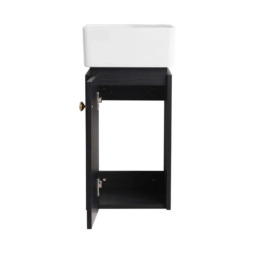 Nuvia Modern Wall-Mounted Bathroom Vanity With Ceramic Sink And Soft Close Door (SAK05214) – SAKSBY WHOLESALE, view 11