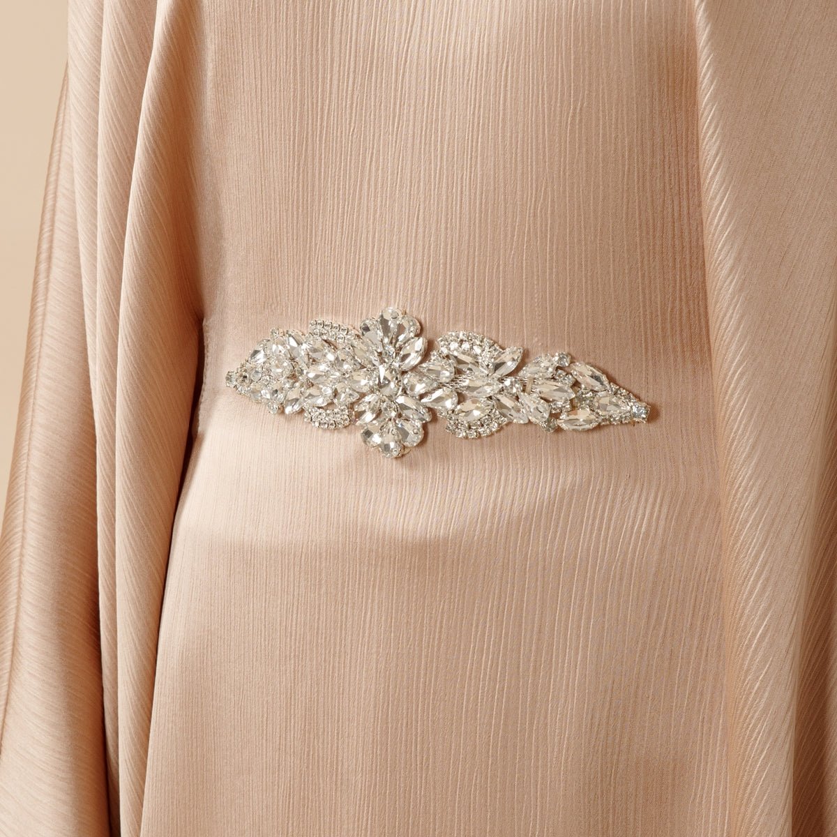 Mariam's Collection Modest Kaftan for Special Occasions: Batwing Abaya With Rhinestone Waist (MA135) — lifestyle worn / used context