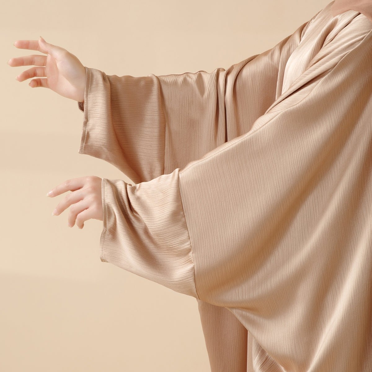 Mariam's Collection Modest Kaftan for Special Occasions: Batwing Abaya With Rhinestone Waist (MA135) — detail shot 6