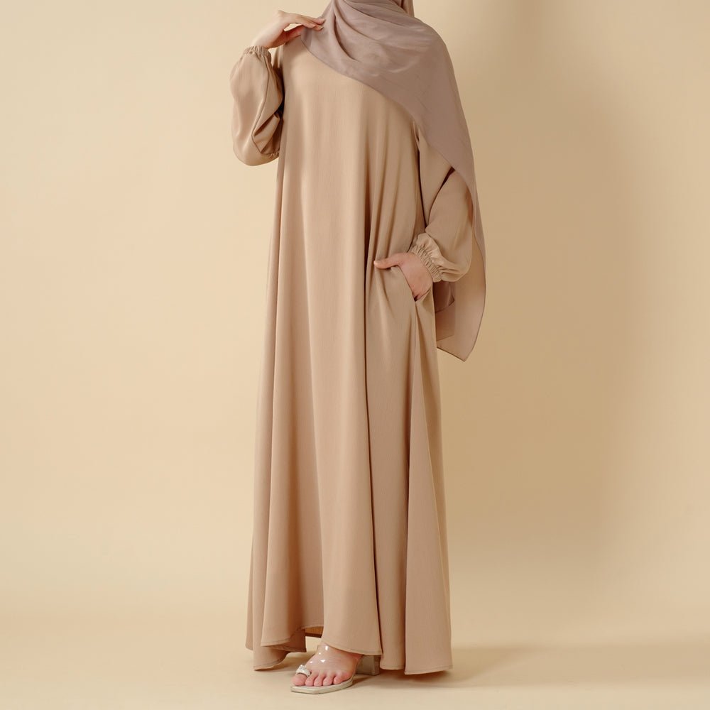 Mariam's Collection Modest Luxury Premium Nida Abaya | Zoom Umbrella Cut Summer Abaya (MA233) — detail shot 6