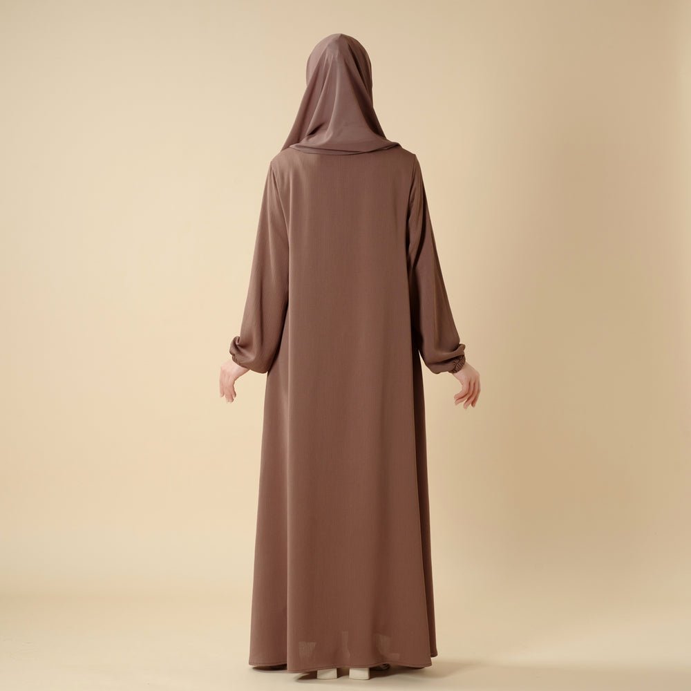 Mariam's Collection Modest Luxury Premium Nida Abaya | Zoom Umbrella Cut Summer Abaya (MA233) — comparison shot