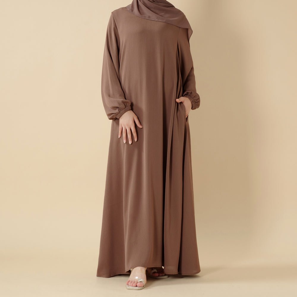Mariam's Collection Modest Luxury Premium Nida Abaya | Zoom Umbrella Cut Summer Abaya (MA233) — detail shot 10
