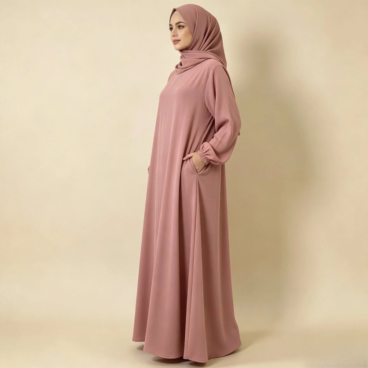 Modest Luxury Premium Nida Abaya | Zoom Umbrella Cut Summer Abaya (MA233)
