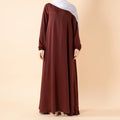 Mariam's Collection Modest Luxury Premium Satin Abaya | Umbrella Cut A-Line Abaya with Pockets (MA311) — packaging