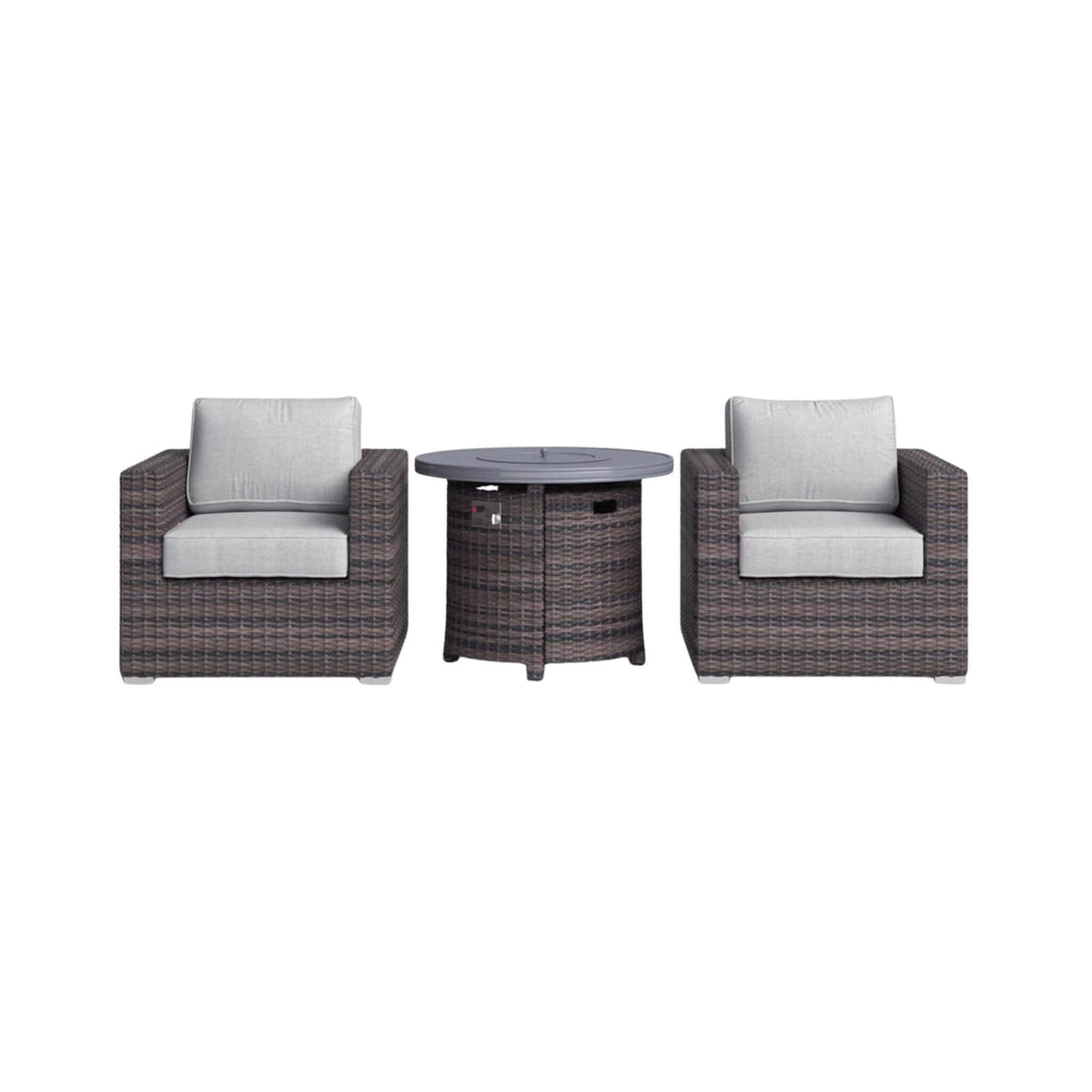 Alora 3-Piece Modular Rattan Patio Sofa Set With Weather-Resistant Cushions (SAK75321) – SAKSBY WHOLESALE, view 3