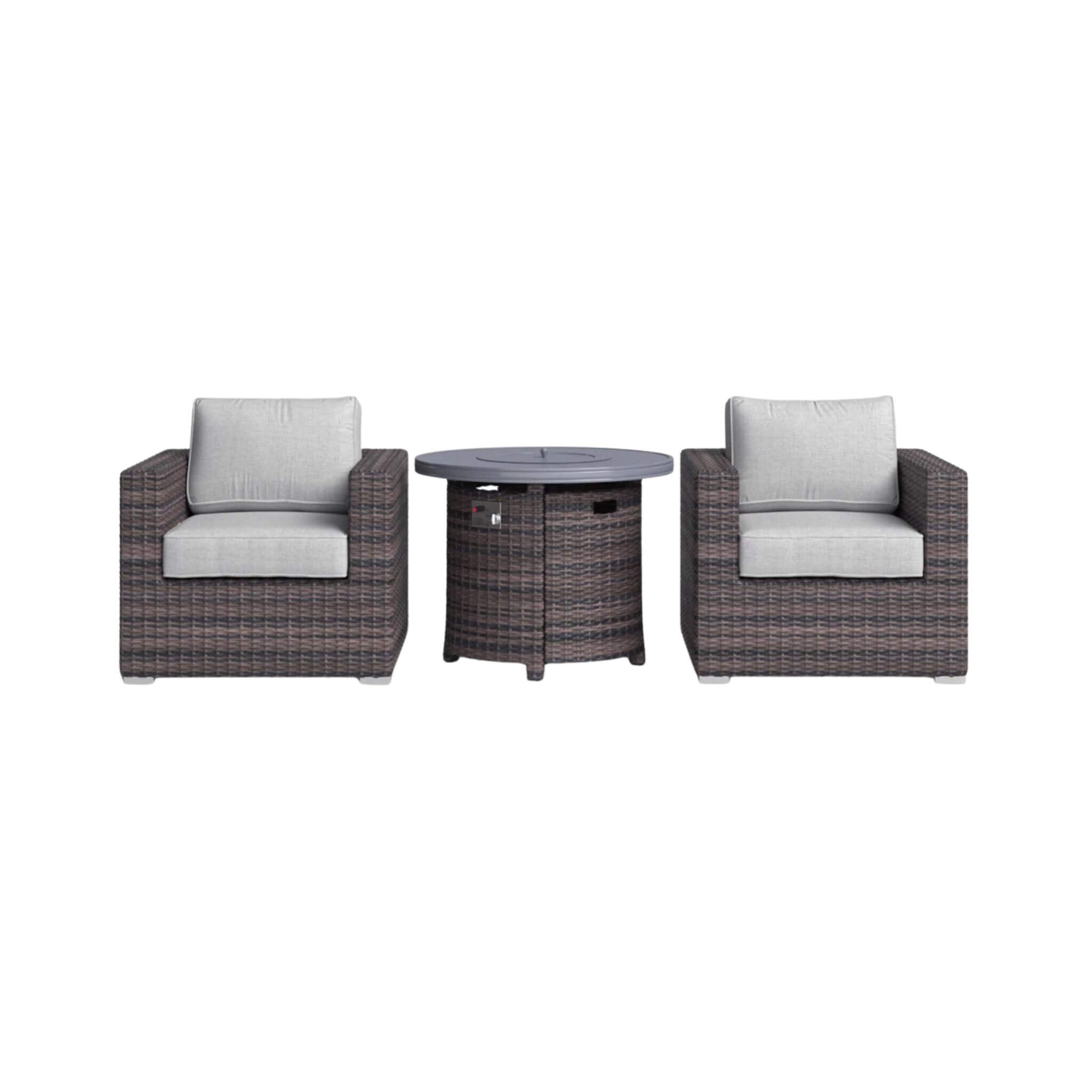 Alora 3-Piece Modular Rattan Patio Sofa Set With Weather-Resistant Cushions (SAK75321) – SAKSBY WHOLESALE, view 3