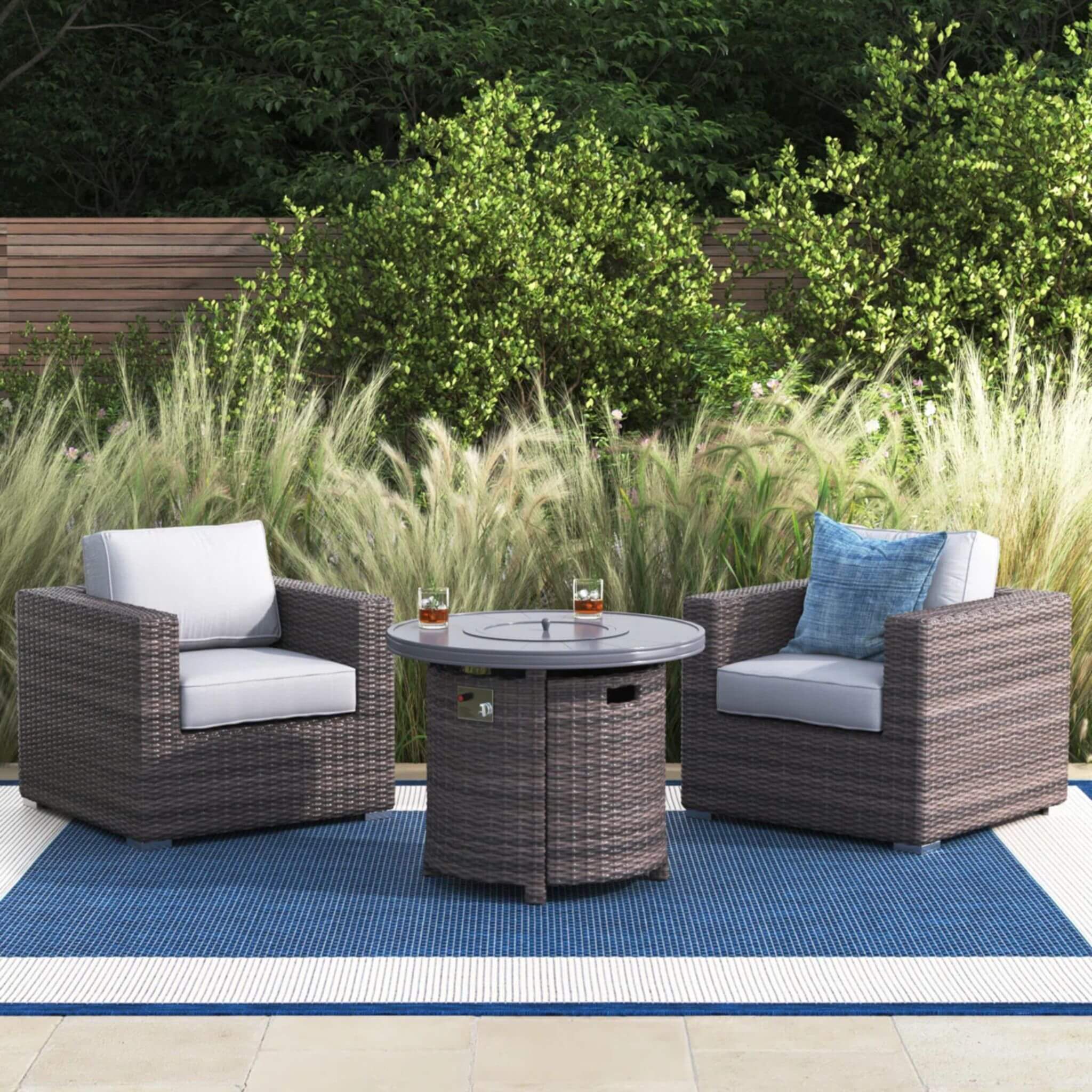 Alora 3-Piece Modular Rattan Patio Sofa Set With Weather-Resistant Cushions (SAK75321) – SAKSBY WHOLESALE
