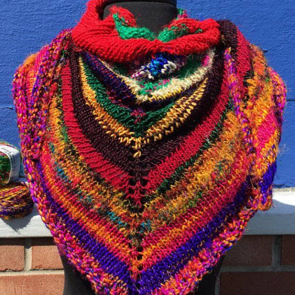 Darn Good Yarn Darn Good Yarn Moment of Zen Shawl Kit — Darn Good Yarn branding close-up