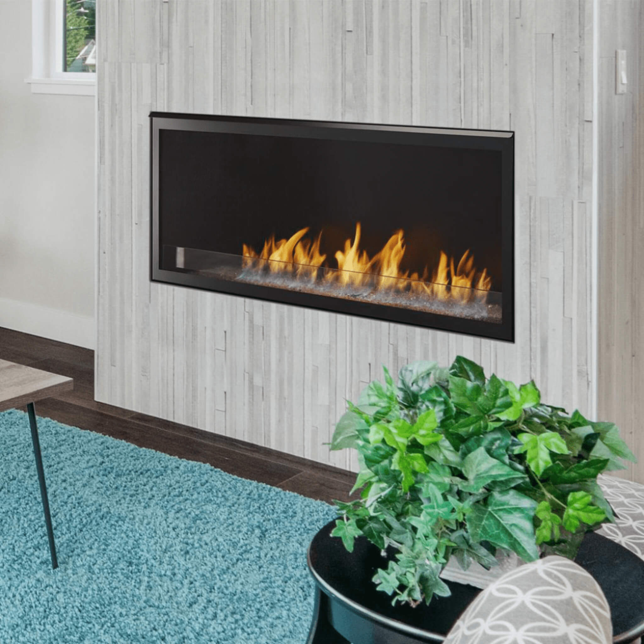 Monessen Artisan 42-Inch Vent-Free Linear Fireplace With IPI Plus Electronic Ignition And Remote Control [AVFL42N/PIP-BU] (SA
