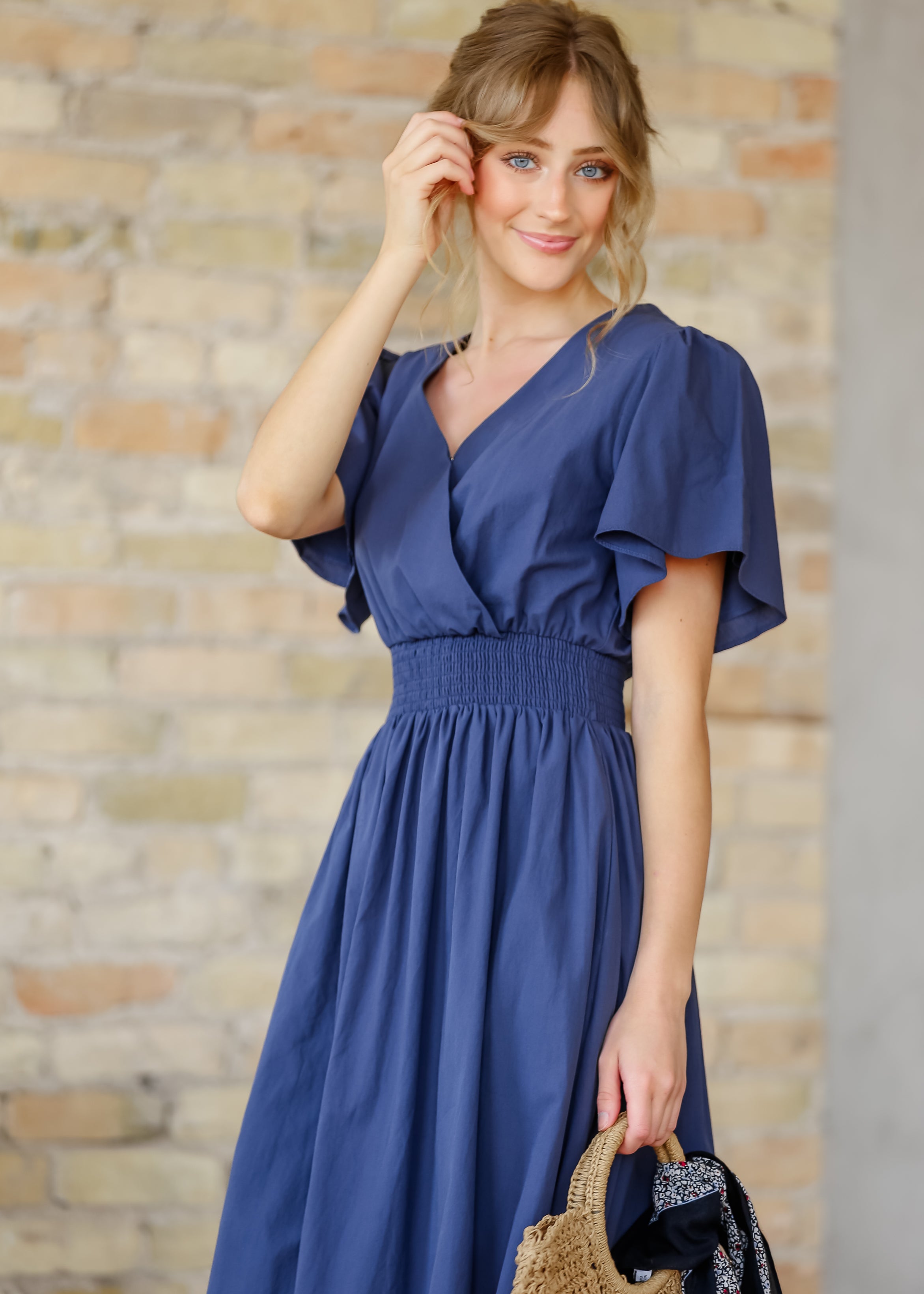 Inherit Co. Montie Flutter Sleeve Maxi Dress  - FINAL SALE — detail close-up