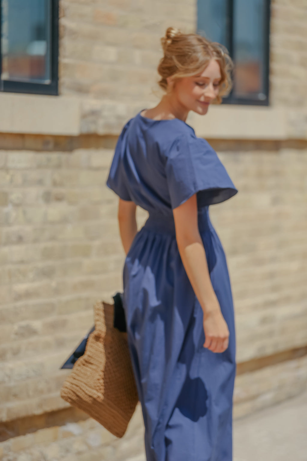 Inherit Co. Montie Flutter Sleeve Maxi Dress  - FINAL SALE — alternative angle
