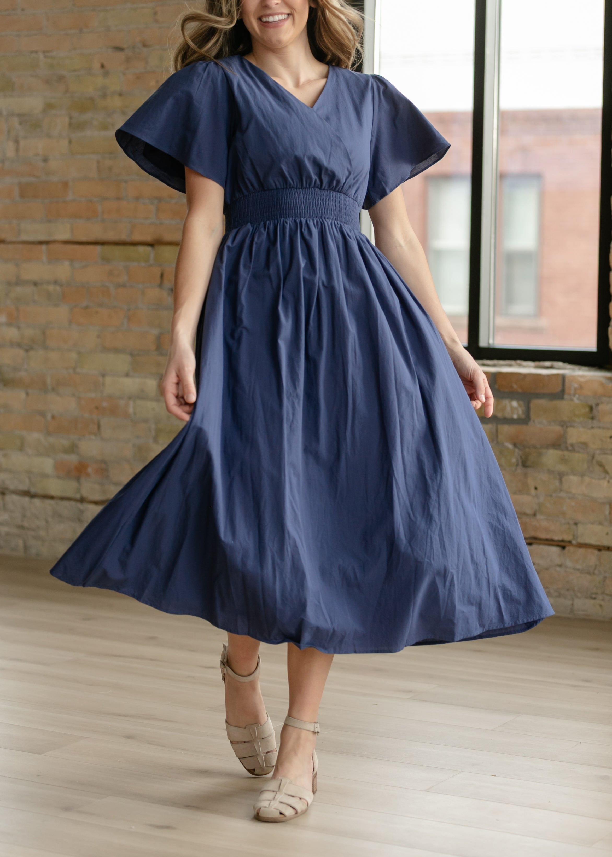 Inherit Co. Montie Flutter Sleeve Maxi Dress  - FINAL SALE — lifestyle context