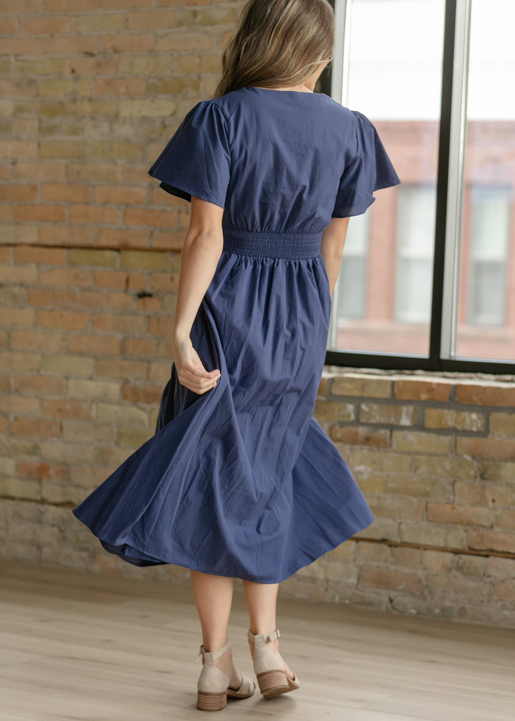 Inherit Co. Montie Flutter Sleeve Maxi Dress  - FINAL SALE — size reference