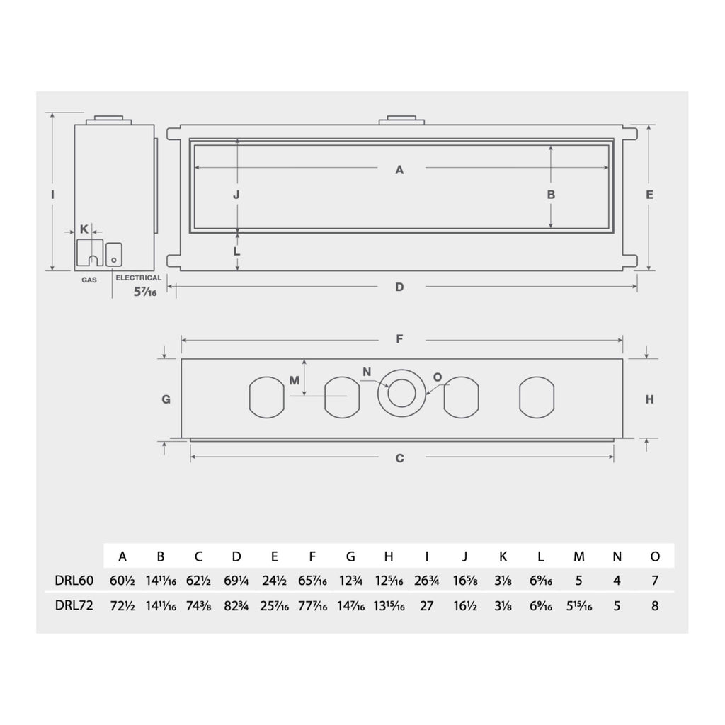 Montigo DelRay Full Load Direct Vent Linear Natural Gas Fireplace With Remote Controlled Fans [DRL36/48/7213NI-2] (SAK56384) 