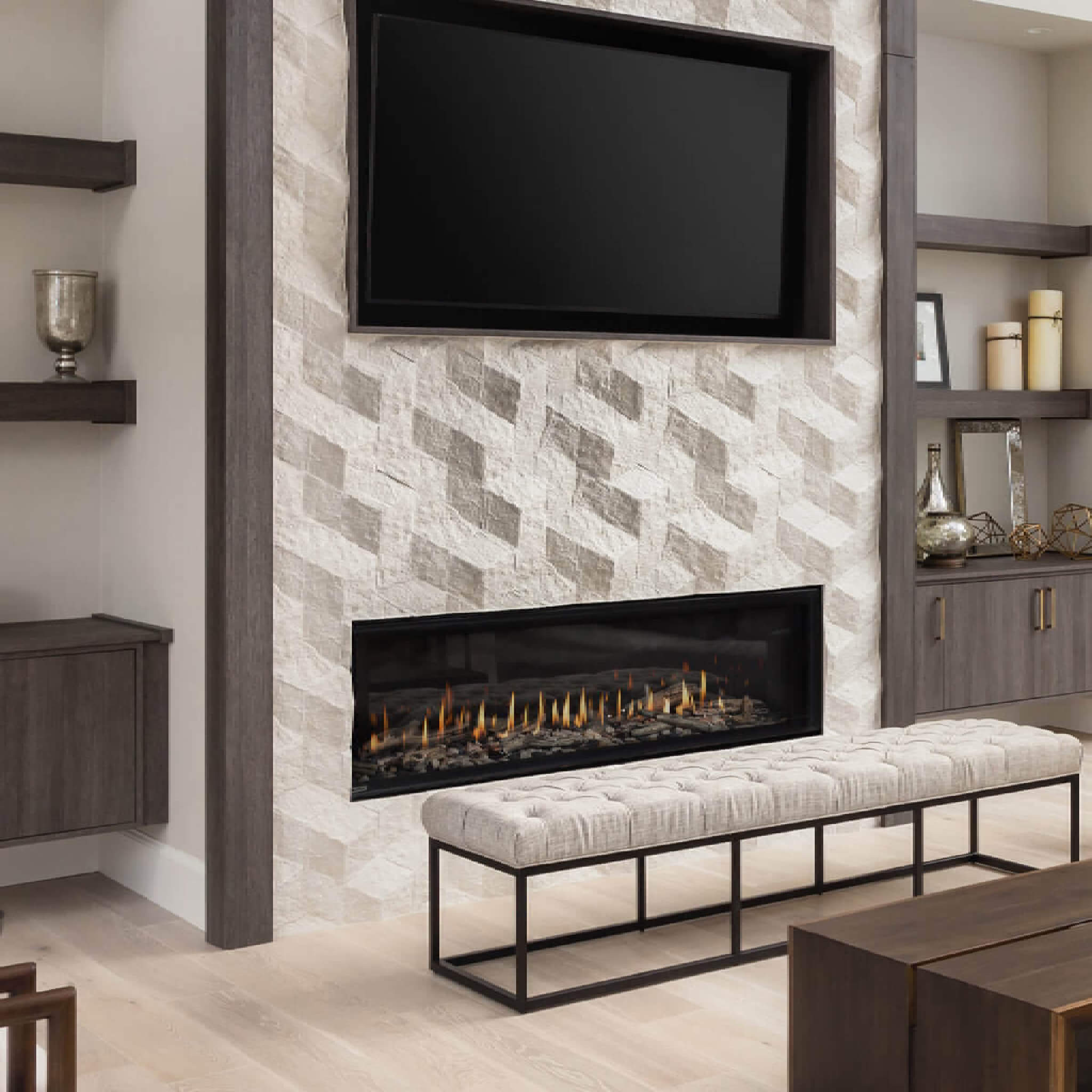 Montigo Distinction 63-Inch Single Sided Linear Direct Vent Natural Gas Fireplace [D6315NI-2] (SAK34218) – SAKSBY WHOLESALE, 