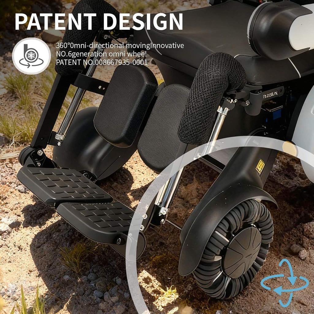 Motivo One-Touch Zero Gravity Electric Folding Wheelchair [FDA-Approved] (SAK20968) – SAKSBY WHOLESALE, view 13