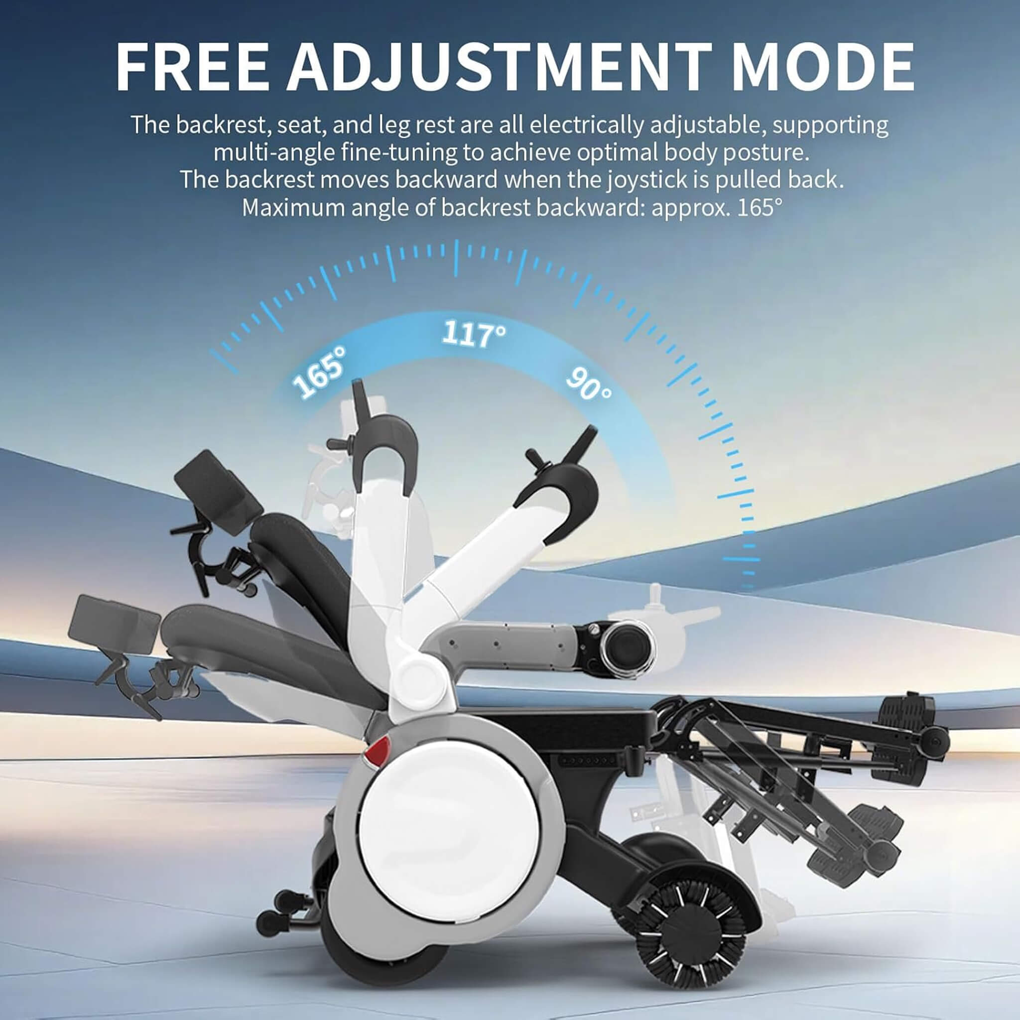 Motivo One-Touch Zero Gravity Electric Folding Wheelchair [FDA-Approved] (SAK20968) – SAKSBY WHOLESALE, view 4