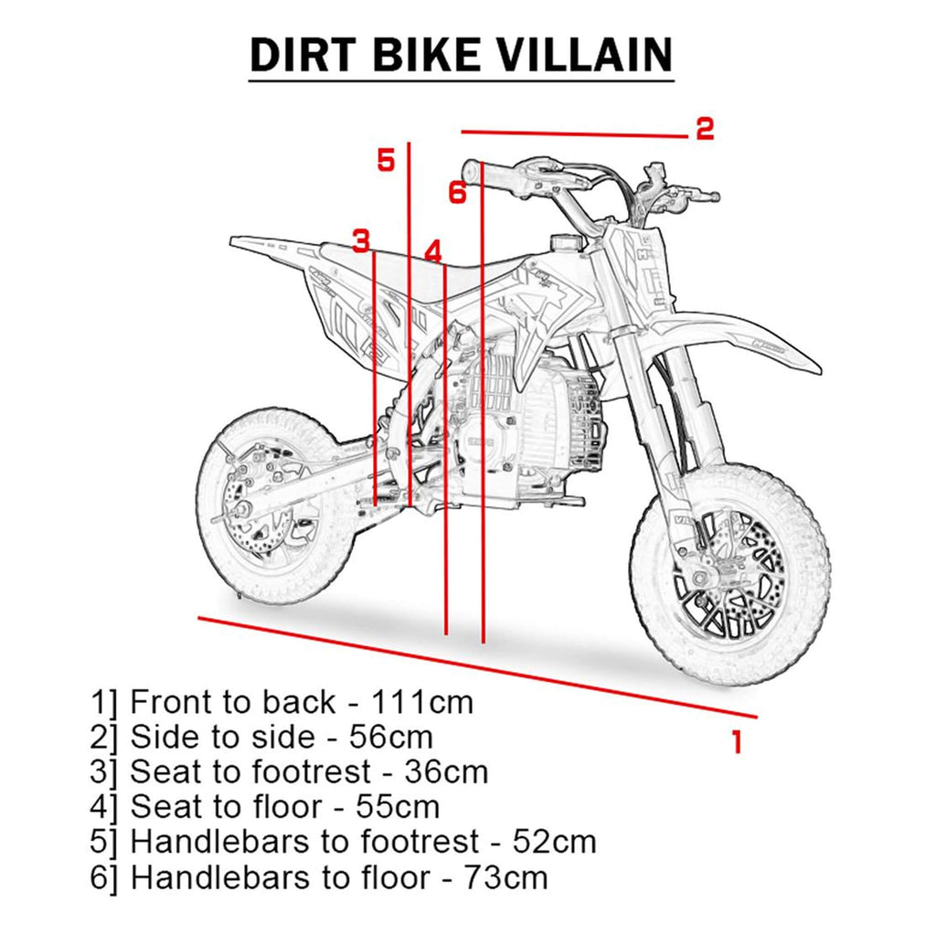 MotoTec Villain 52CC 2-Stroke Kids Gas Dirt Bike (SAK59274) – SAKSBY WHOLESALE, view 9