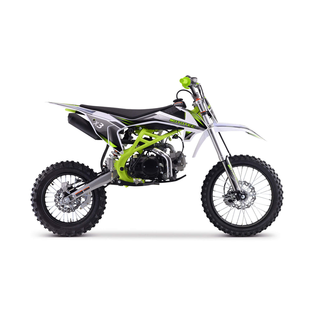 MotoTec X3 125CC 4-Stroke Green Gas-Powered Dirt Bike (SAK86035) – SAKSBY WHOLESALE, view 6