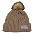 The Heartbeat Brand Mountains Beanie - Pom - Tan — main product shot