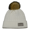The Heartbeat Brand Mountains Beanie - Pom - White — main product shot