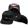 The Heartbeat Brand Mountains Hat - Flat Bill - Black Camo - Laser Mesh — main product shot