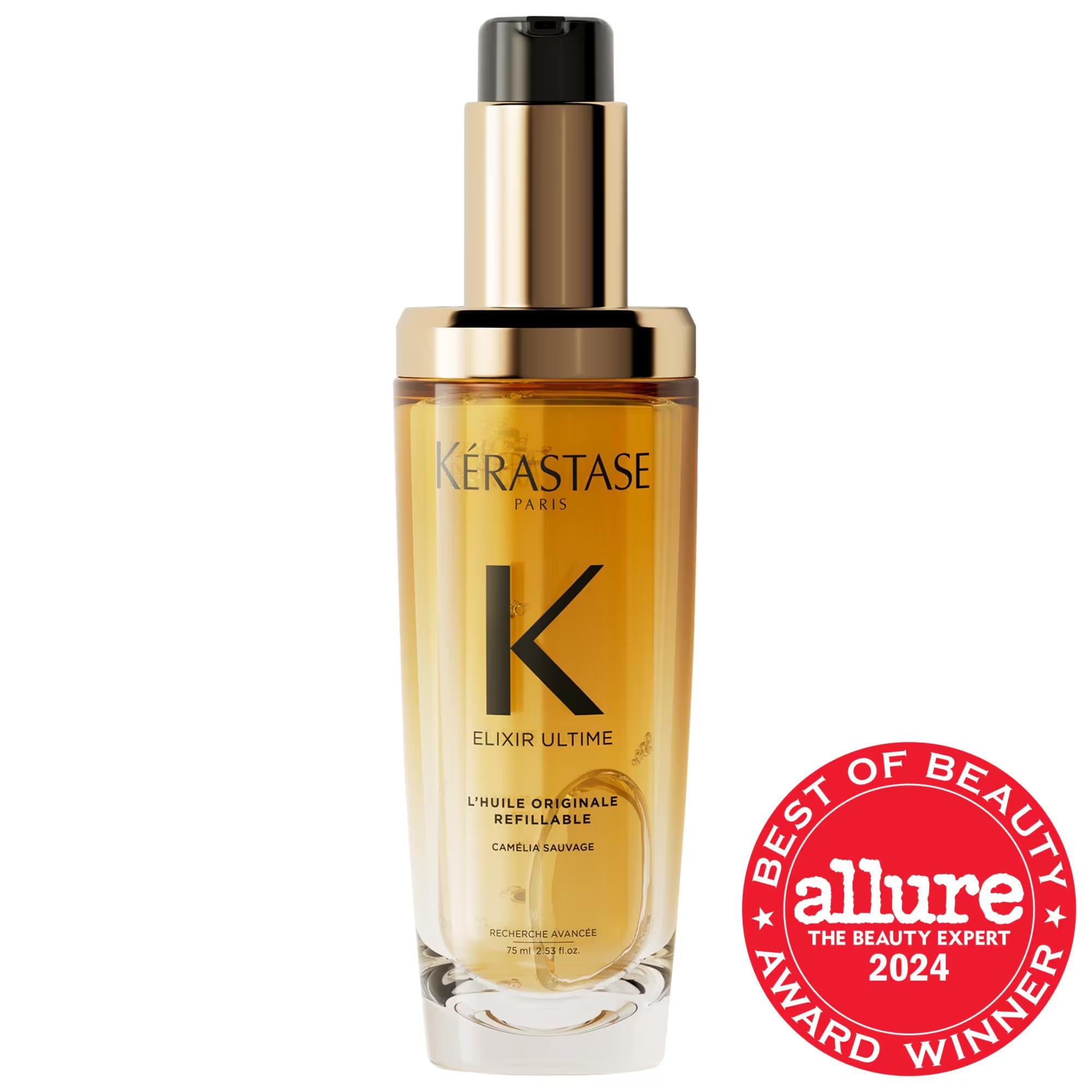 Elixir Ultime Refillable Hydrating Hair Oil - Anti-Frizz, Heat Protectant Hair Serum for All Hair Types