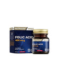 Nutraxin Folic Acid 400 mcg Dietary Supplement - 100 Tablets, Vegan & Allergen-Free