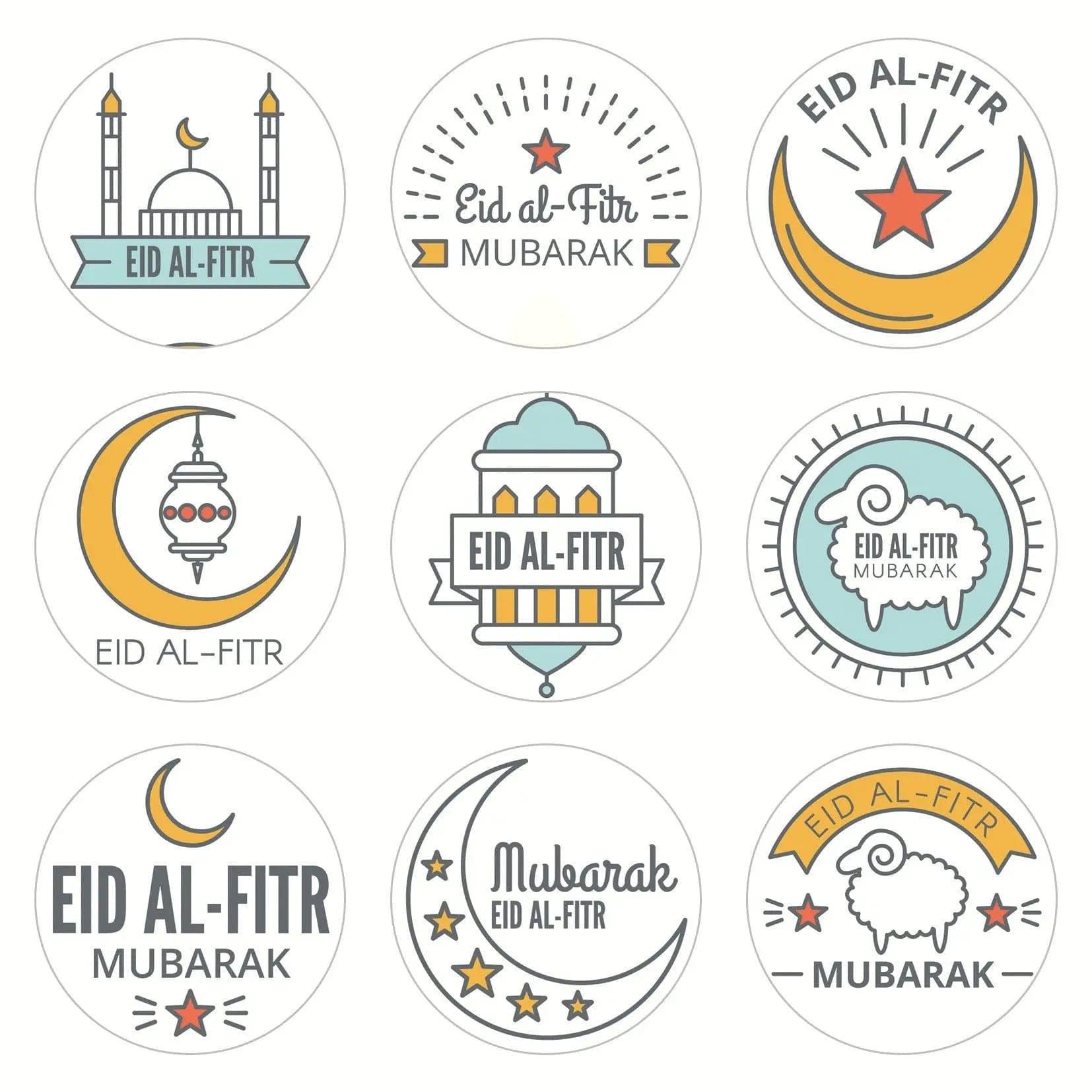 Mariam's Collection MR014 Ramadan Sticker, 90 Pcs Stickers Eid Mubarak Decoration — main product shot